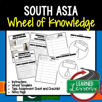 South Asia Activity, Wheel of Knowledge (Interactive Notebook) - preview 1