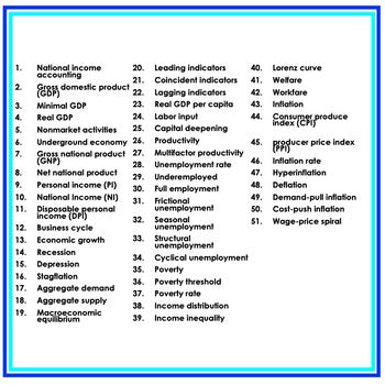 Economic Performance GAME CARDS, Economics Activity - preview 3