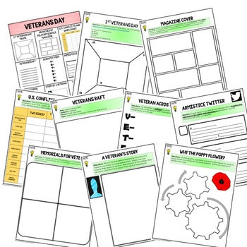 Veterans Day Activities Veterans Day Choice Board, Digital Learning - preview 2