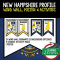 New Hampshire History Word Wall, State Profile, New Hampshire Activities - preview 1