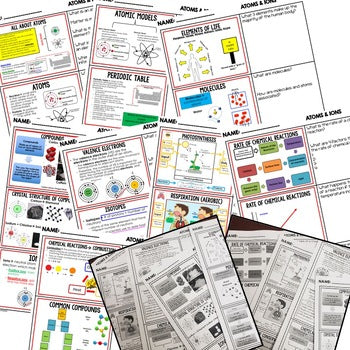 Atoms Warm Ups & Bell Ringers, NGSS Science Warm Ups - preview 2