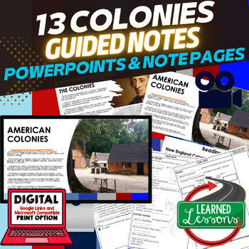 Colonialism Guided Notes and PowerPoints American History, Google, Flipped Class - preview 1