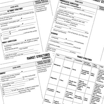 Market Structures Guided Notes & PowerPoint, Economic Notes, Digital Learning - preview 4