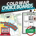 Cold War Activities, Cold War Choice Board, Print, Digital, and Google - preview 1