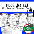 1950s, JFK, LBJ Lesson Plan Guide, American History BACK TO SCHOOL - preview 1
