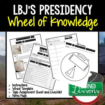 Lyndon B. Johnson Presidency Activity, Wheel of Knowledge (Interactive Notebook) - preview 1