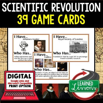 Scientific Revolution Game Cards, Test Prep, Print & Digital Learning, Google - preview 1