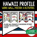 Hawaii History Word Wall, State Profile, Hawaii Activities US History Posters - preview 1