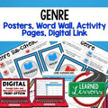 GENRE Anchor Charts, Posters, Word Wall, Scavenger Hunt Pages Genre Activity - preview 1