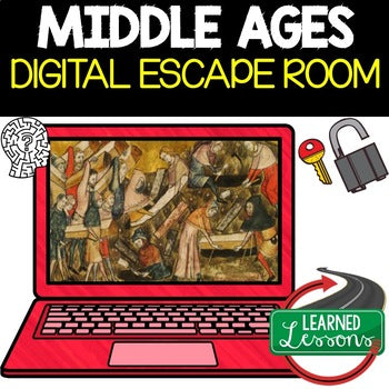 Middle Ages Digital Escape Room, Breakout Room Test Prep, Digital - preview 1