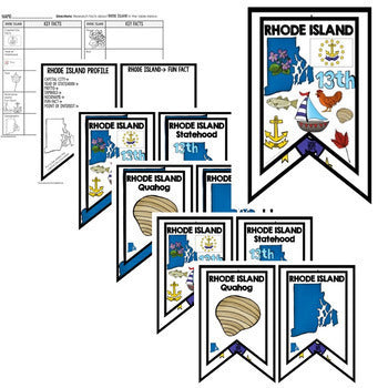 Rhode Island History Word Wall, State Profile, Rhode Island Activities Posters - preview 2