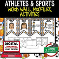 Athletes & Sports  Figures Word Wall, Profiles Activity, Google Link - preview 1