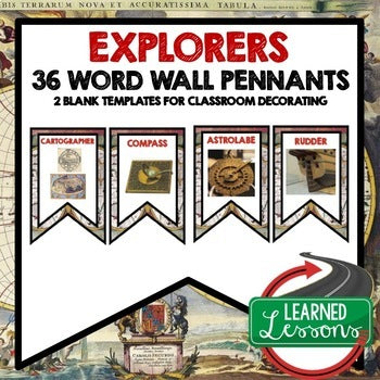 Age of Exploration Vocabulary | Explorers Word Wall Posters - preview 1