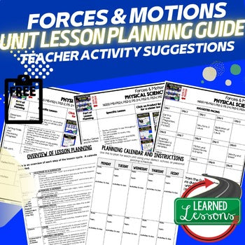 Forces & Motion Lesson Plan Guide | NGSS Physical Science Lesson Plans - preview 1