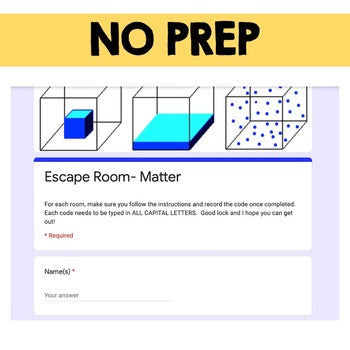 Matter Digital Escape Room, Matter Breakout Room, Test Prep, Digital Learning - preview 4