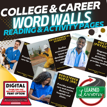 College and Career Word Wall with Activity Pages - preview 1