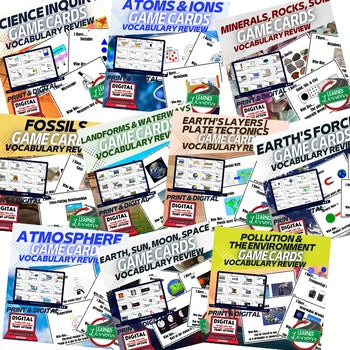 Scientific Inquiry GAME CARDS, Earth Science Game Cards, Earth Science Activity - preview 4