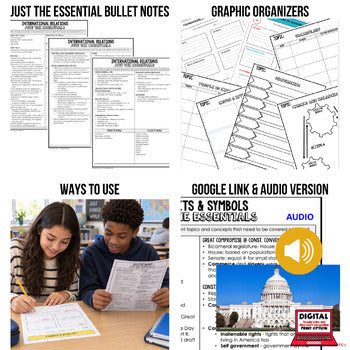 International Relations Outline Notes, Foreign Affairs Bullet Notes, Unit Review - preview 2