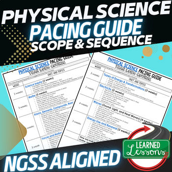 FREE Physical Science Pacing Guide | NGSS Scope & Sequence | Curriculum Map - preview 1