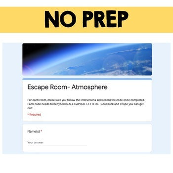 Atmosphere Digital Escape Room, Atmosphere Escape Room Earth Science Activity - preview 4