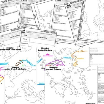Ancient Greece Map Activity, Mapping Ancient Greece PRINT & DIGITAL - preview 2