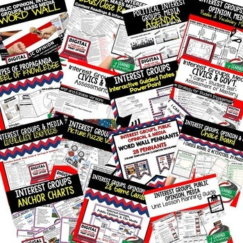 Interest Groups, Public Opinion & Media Bundle | Civics Activities - preview 2