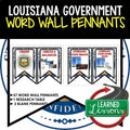 Louisiana Government Word Wall Pennants, Louisiana History Word Wall - preview 1