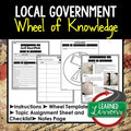 Local Government Activity, Wheel of Knowledge Interactive Notebook - preview 1