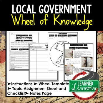 Local Government Activity, Wheel of Knowledge Interactive Notebook - preview 1