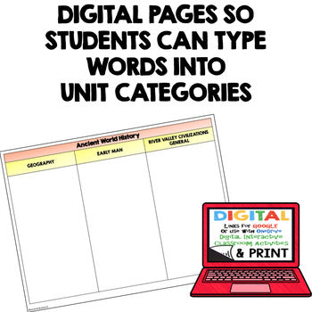 World History End of Year Review Activity World History Word Sort Back To School - preview 4