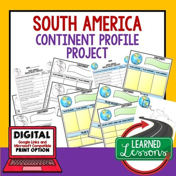 Continent Profile Project Bundle | World Geography Research | Print & Google - preview 4