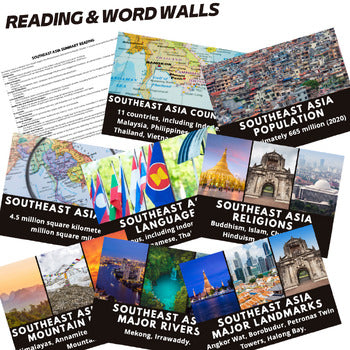 Southeast Asia Word Wall Activity Pages World Geography Word Wall - preview 2