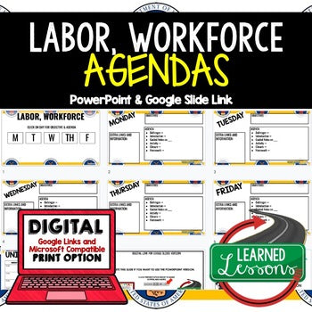 Economics Labor Agenda PowerPoint & Google Slides Agenda - preview 1