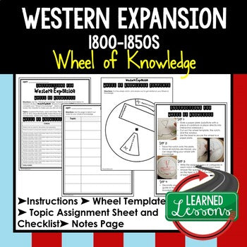 WESTERN EXPANSION Activity, Wheel of Knowledge Interactive Notebook - preview 1