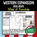 WESTERN EXPANSION Activity, Wheel of Knowledge Interactive Notebook - preview 1