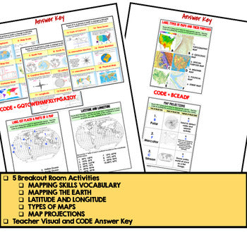Geography Mapping Skills Bundle | World Geography Activities & Maps - preview 4