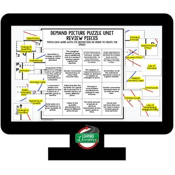 Demand Activity Picture Puzzle, Economics Curriculum - preview 3
