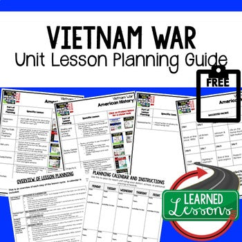 Vietnam War Lesson Plan Guide, American History BACK TO SCHOOL - preview 1