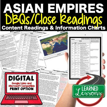 Asian Empires DBQ Reading Activity Google World History DBQ Reading - preview 1