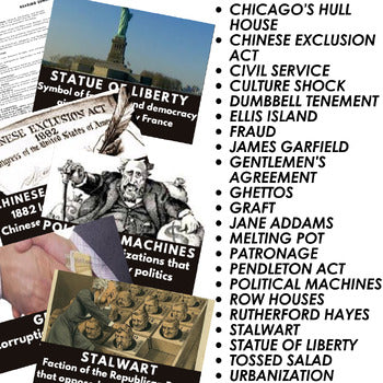 Immigration & Urbanization Word Wall Activity Pages U.S. History Word Wall - preview 2