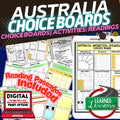 Australia & Oceania Activities, Choice Board, Print & Digital Google Geography - preview 1