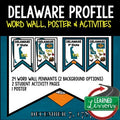 Delaware History Word Wall, State Profile, Delaware Activities US History Poster - preview 1