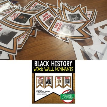 Black History Word Wall, Black History Month Activity US History Word Wall - preview 2