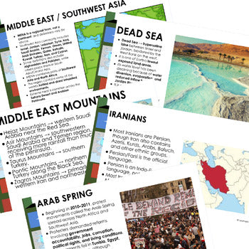 Middle East, North Africa Guided Notes PowerPoints, World Geography Guided Notes - preview 4