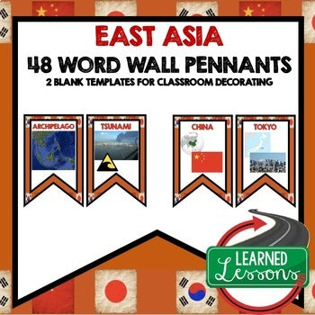 East Asia Word Wall World Geography Word Wall Geography Posters - preview 1