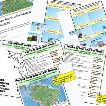 Latin America Geography Escape Room | Digital Breakout World Geography Activity - preview 2