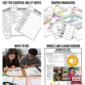 Life Science Notes Bundle | Guided Notes, Bullet Notes, NGSS Science Activities - preview 2