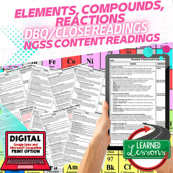 Atoms & Elements Science Reading Comprehension Passages and Questions - preview 2