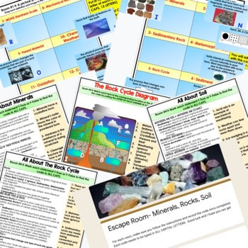 Minerals Escape Room Rock Cycle Digital Escape Room Earth Science Activity - preview 2