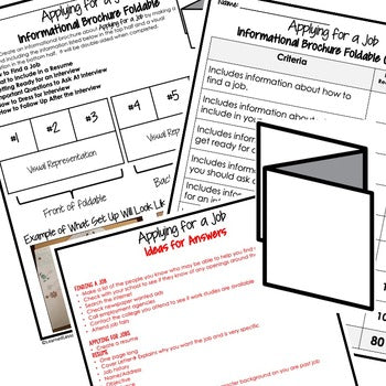 Applying for a Job Foldable | Career Readiness | Personal Finance Activity - preview 2